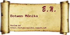 Botwen Mónika névjegykártya